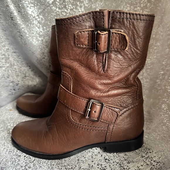 Prada Women's Brown Deerskin Leather Half-Boot 1U231F Size 37.5 US Size 7 - Picture 2 of 12